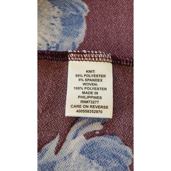 Elle Floral Print Tank Top sleeveless Ruffle Tie front Blouse Size M - Picture 5 of 9